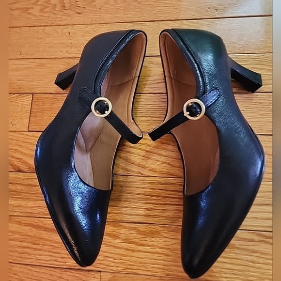 SOFFT Leslie Women's  Black Mary Jane Leather Heels - Picture 3 of 6